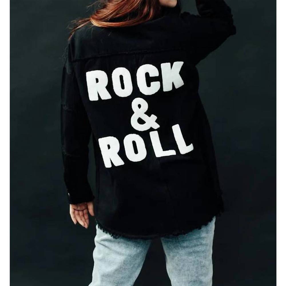 NEW PANACHE distressed oversized jacket in black - Picture 4 of 4